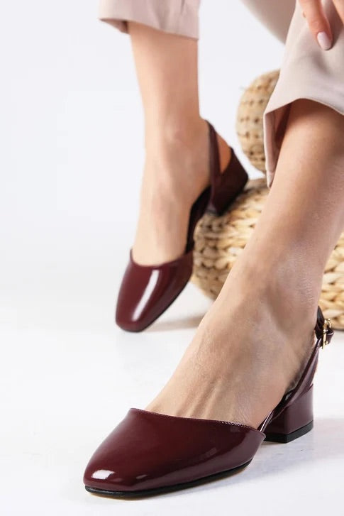 Bordo Patent Leather Heeled Shoes